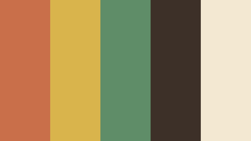 harvest clay trio triadic color color palette with hex codes