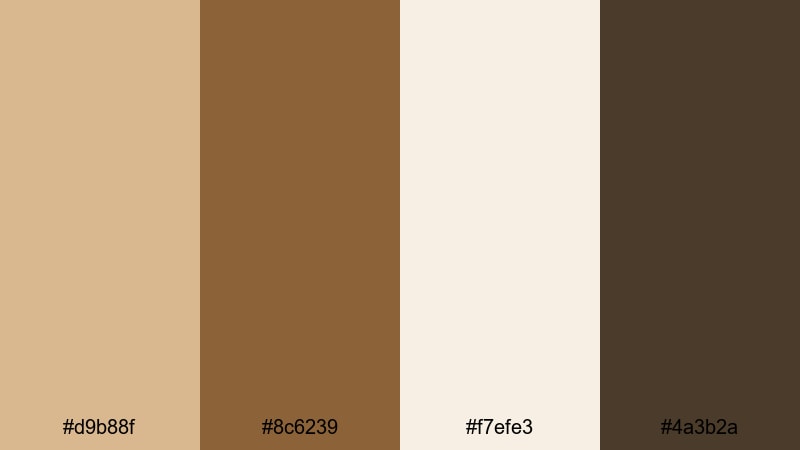 harvest field haze tan brown color palette with hex codes