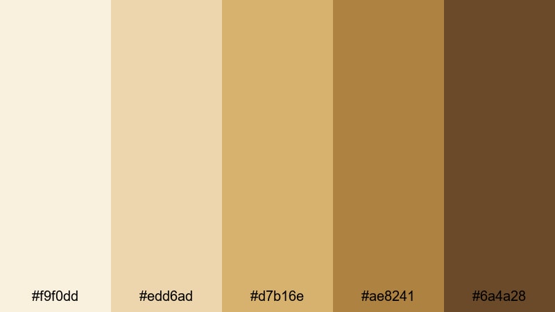 harvest grain fields gold beige color palette with hex codes