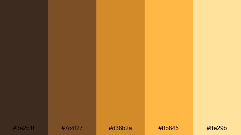 harvest market bokeh brown yellow orange color palette with hex codes