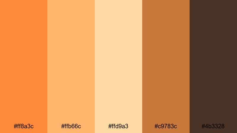 harvest porch evening pumpkin color palette with hex codes