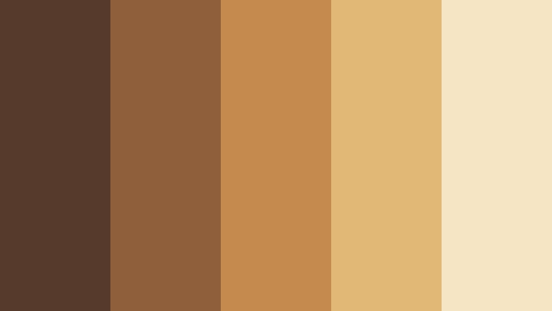 harvest table tones latte brown color palette with hex codes