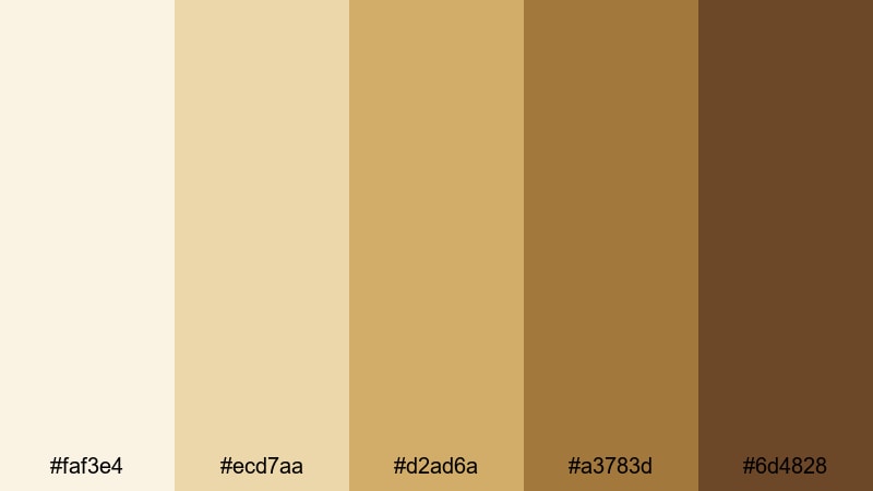 harvest wheat fields beige brown color palette with hex codes