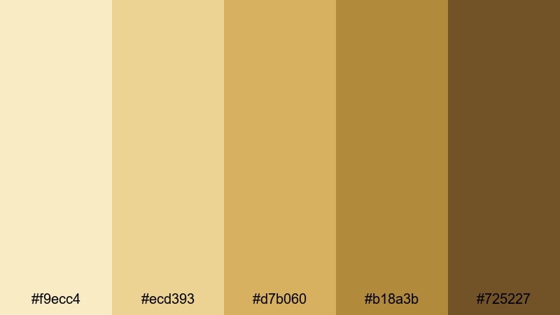 harvest wheat fields blond color palette with hex codes