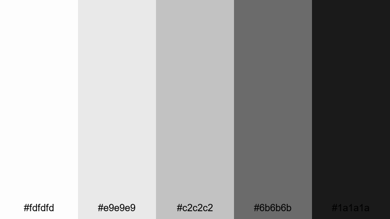 haze over skyline white black color palette with hex codes