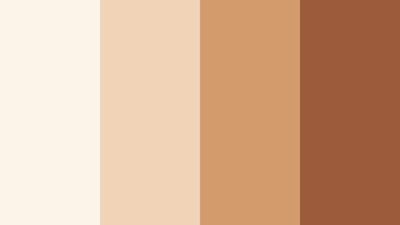 hazelnut heartbeat brown and cream cafe color color palette with hex codes