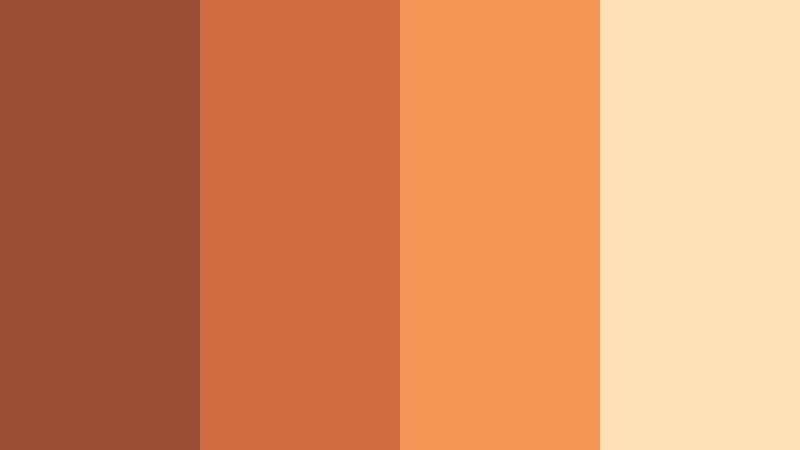 heatwave mirage canyon rust color palette with hex codes
