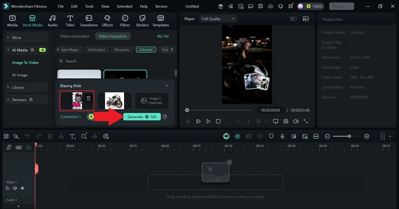 import photo and generate ai video