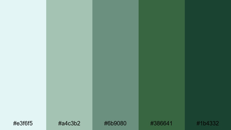 herb garden bowl food color palette with hex codes