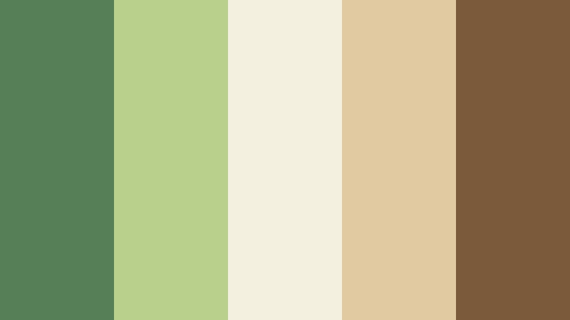 herbal matcha latte herbal green color palette with hex codes