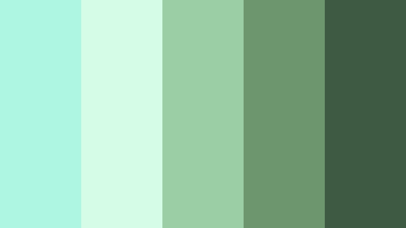 herbal meadow mint icy mint color palette with hex codes