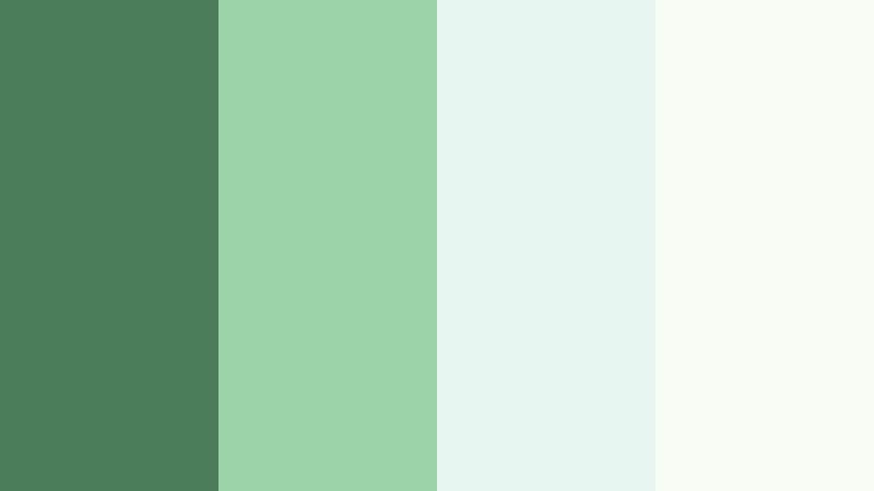 herbal mint breeze herbal green color palette with hex codes