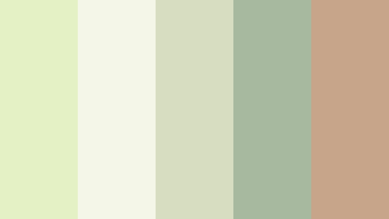 herbal tea break avocado cream color palette with hex codes