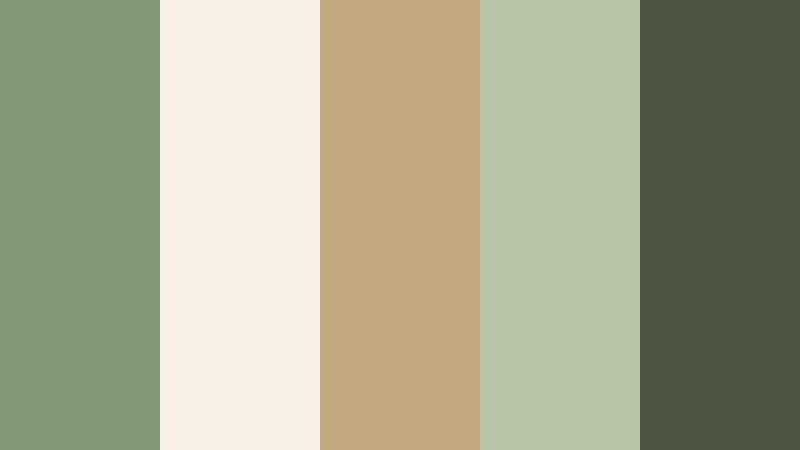 herbal tea retreat sage fern color palette with hex codes