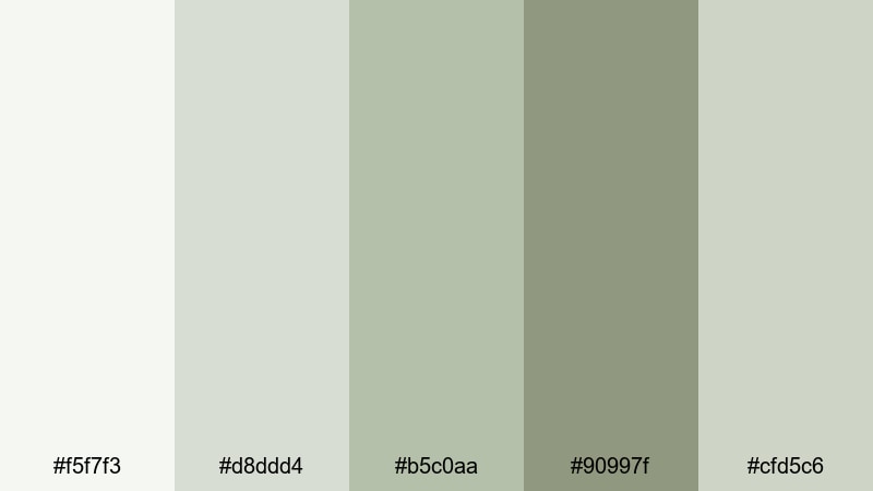 herbal tea steam pastel gray color palette with hex codes