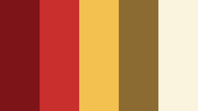 heritage bistro glow red and gold restaurant color color palette with hex codes