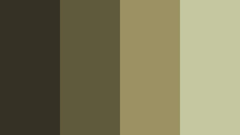 hidden grove sanctuary deep olive brown color palette with hex codes