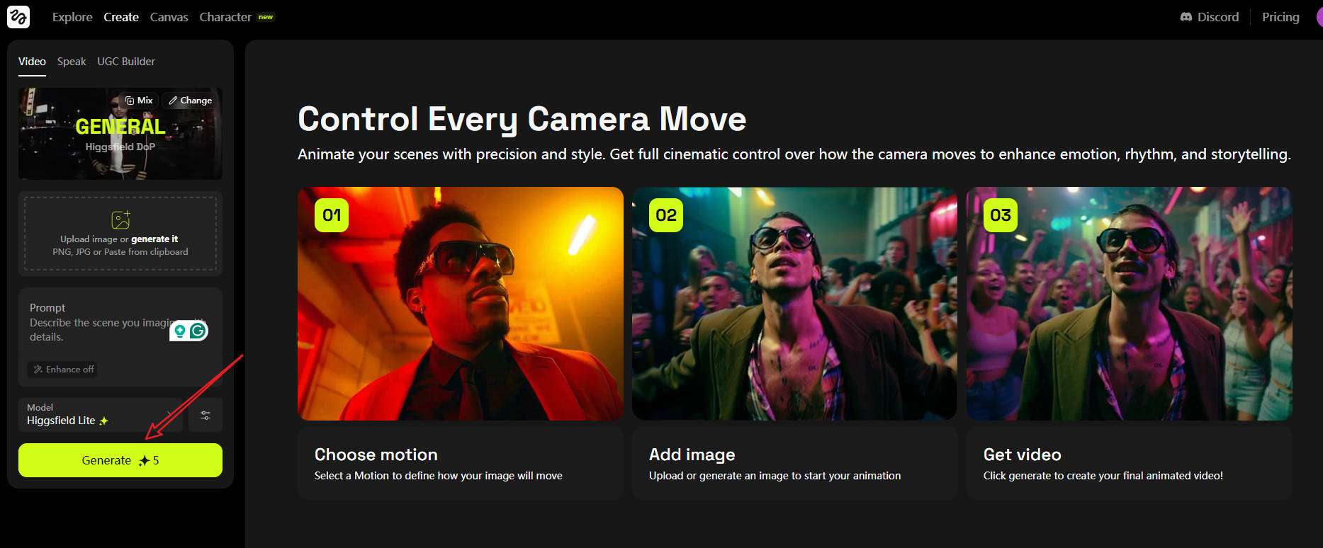 generate ai videos with higgsfield ai