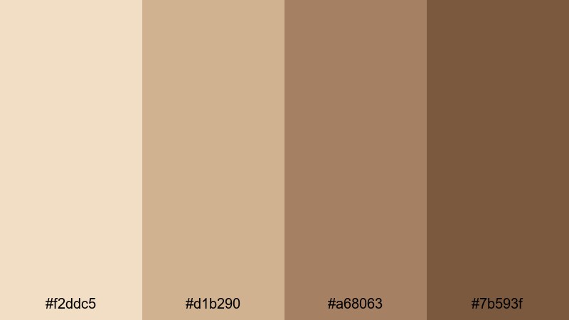 high fashion sepia skin color palette with hex codes