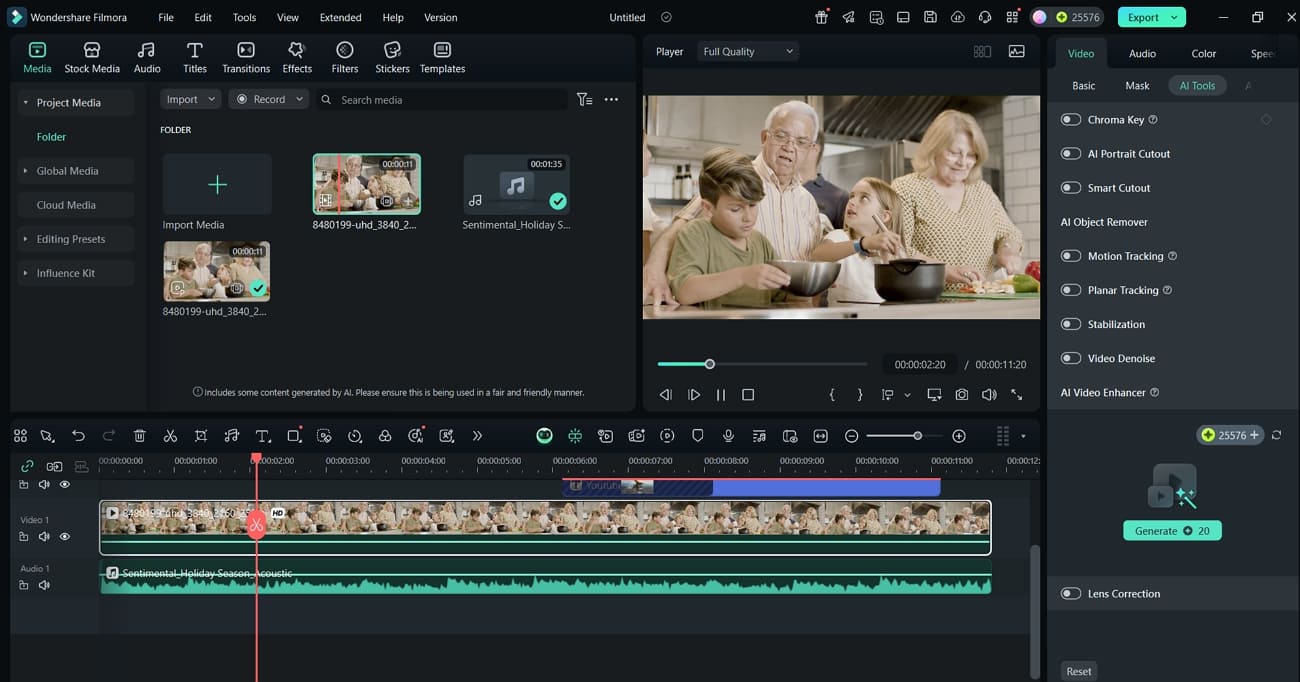 ai video enhancer filmora feature