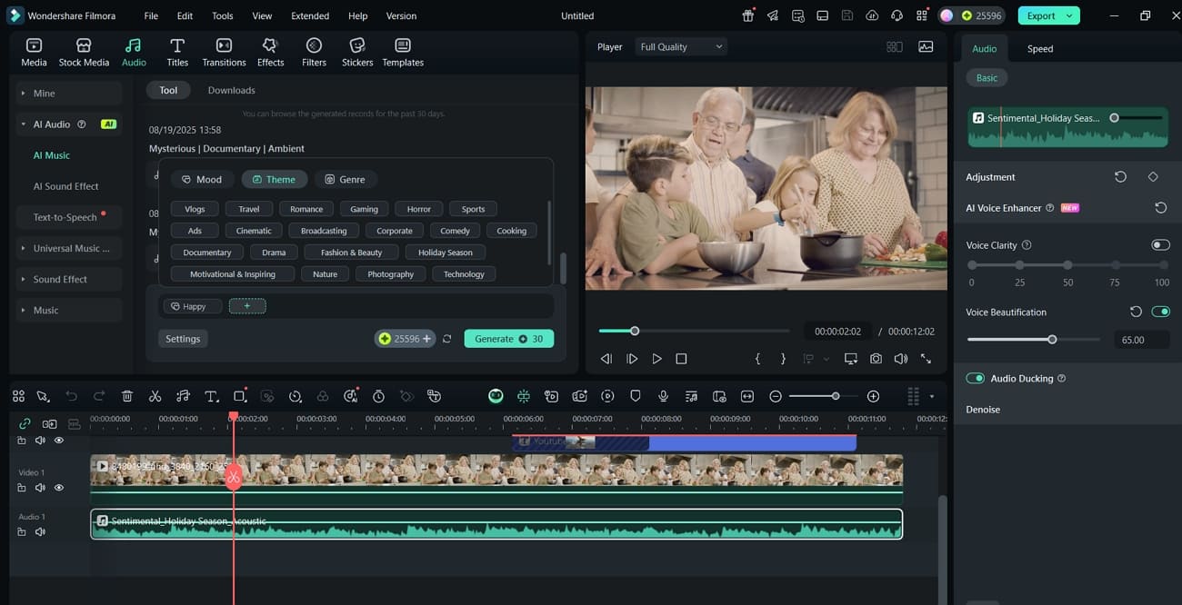 ai music generator filmora