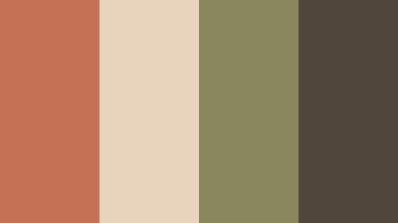 hillside homestead sunbaked clay color palette with hex codes