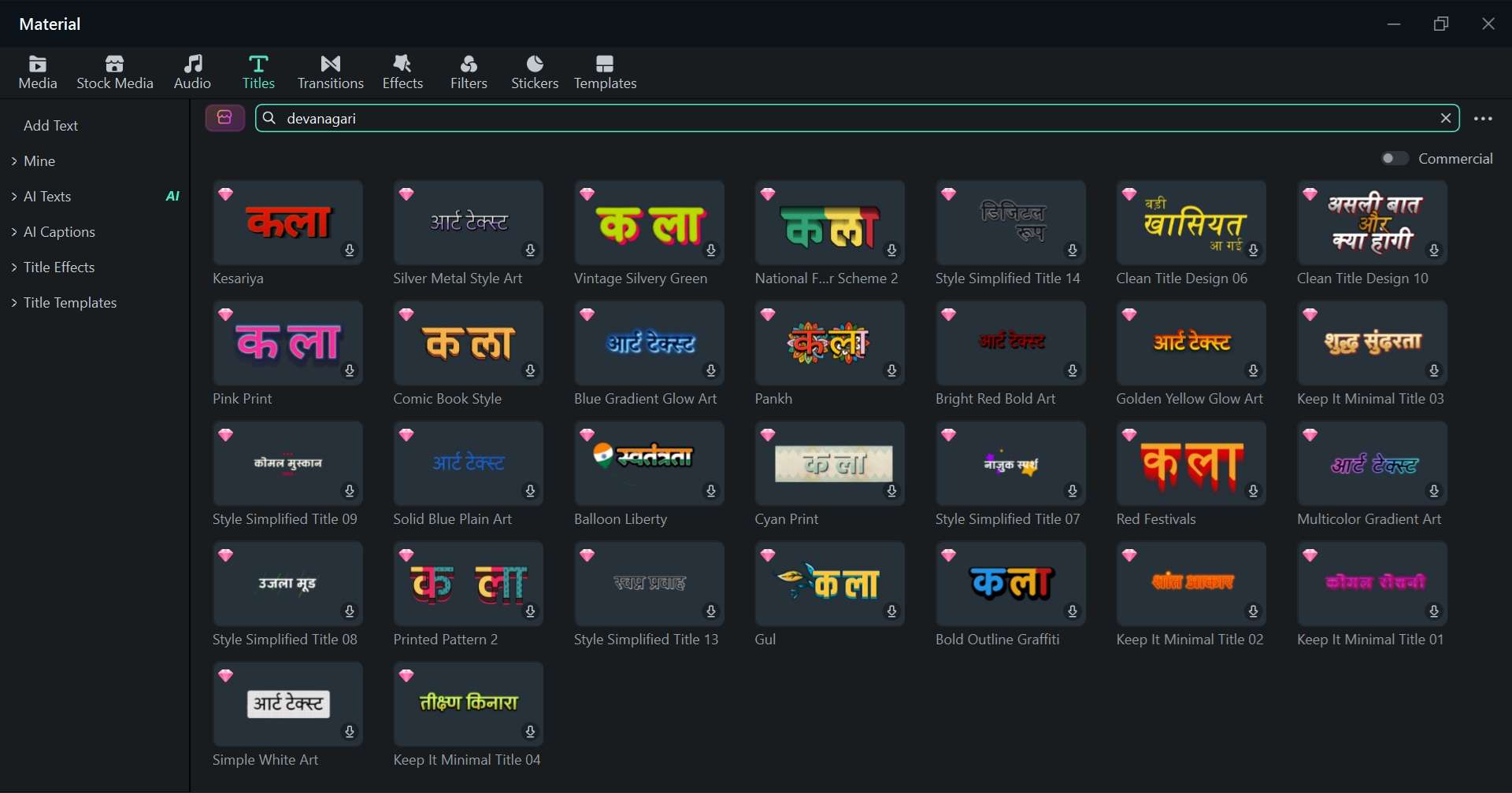 filmora top hindi font collections