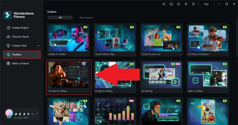 find the ai idea to video