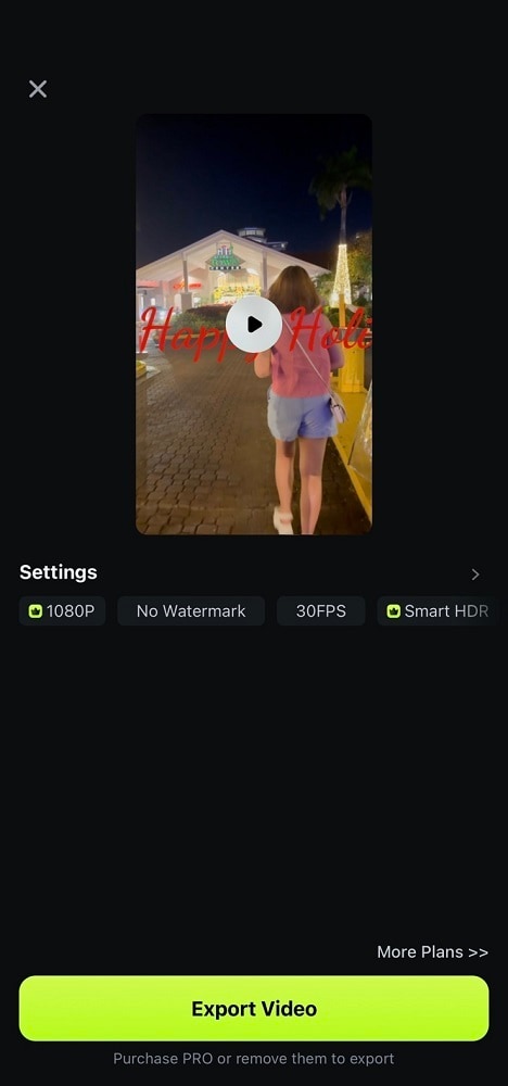 exporting video on mobile
