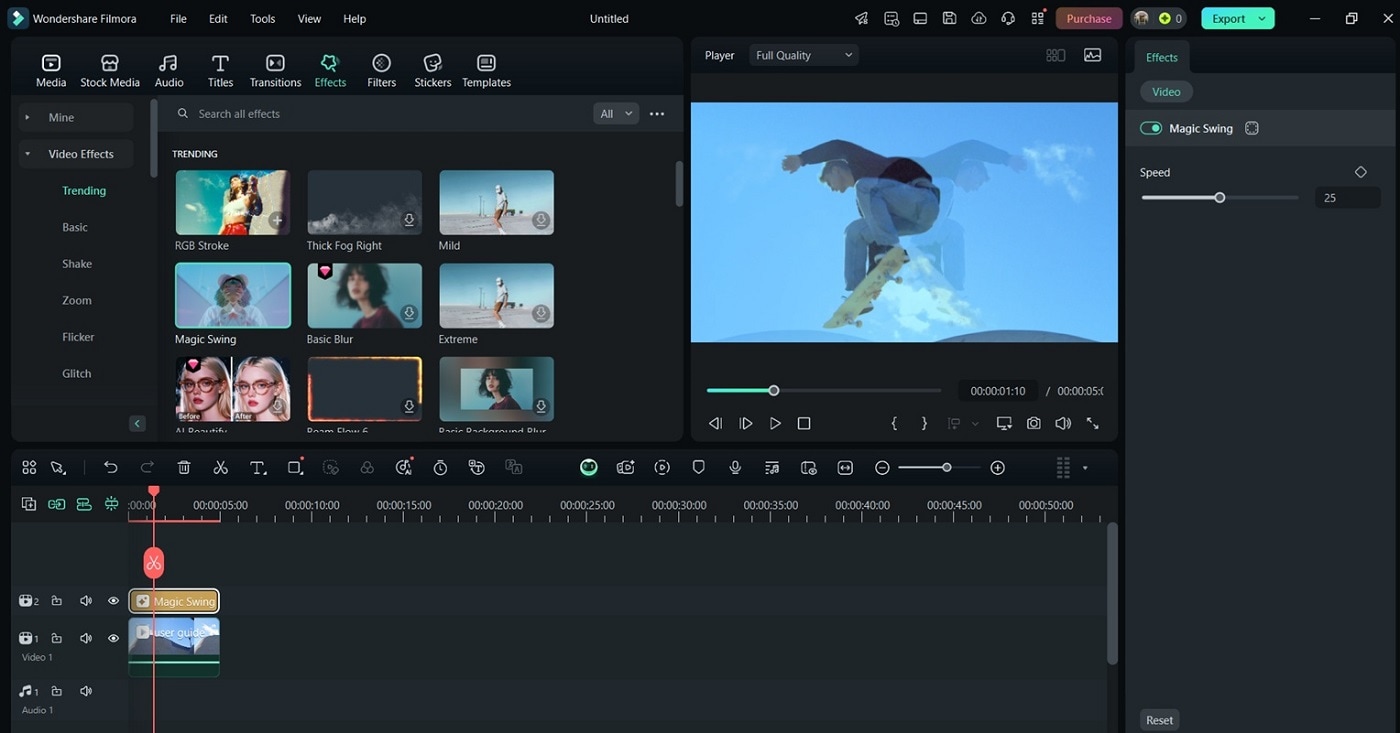 adding filters and effects