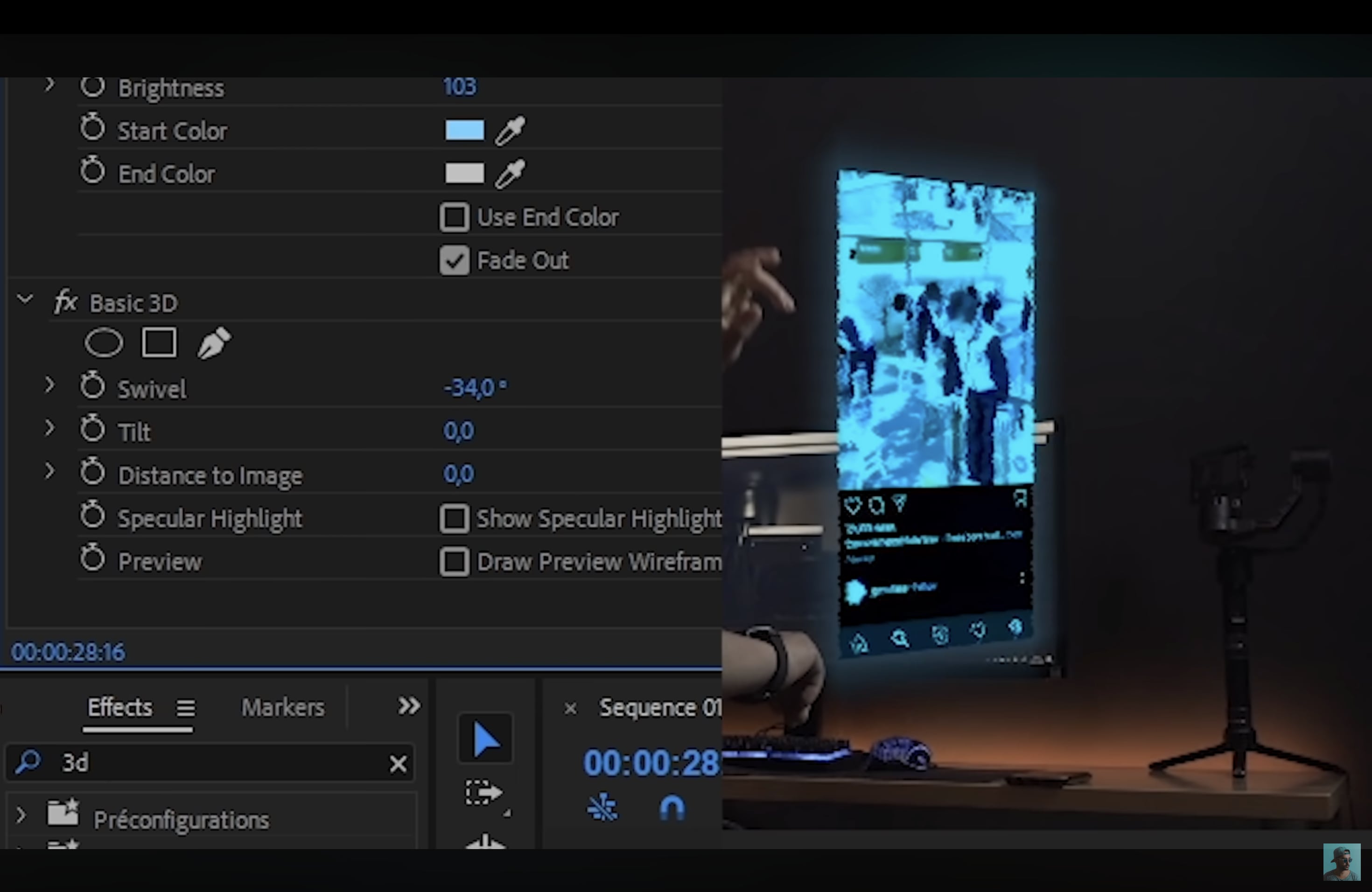 apply basic 3d premiere pro