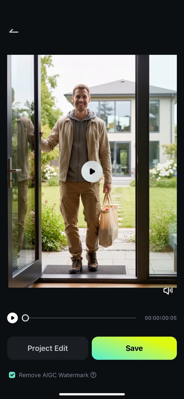 edit and share homeless man ai awareness video