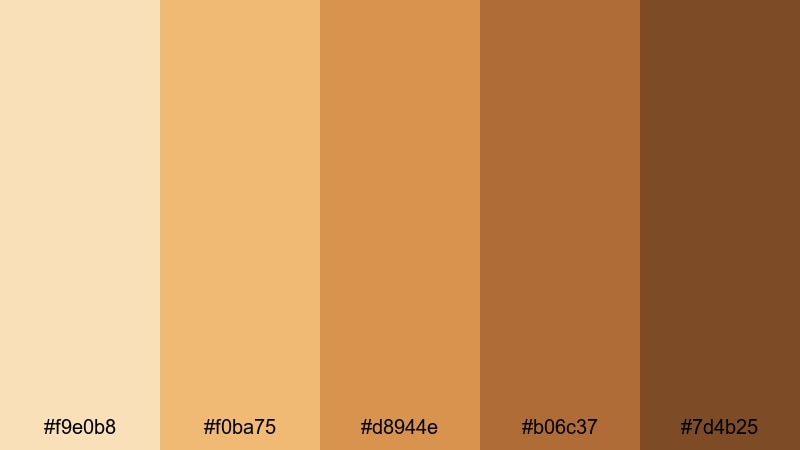 honey bronze studio skin color palette with hex codes