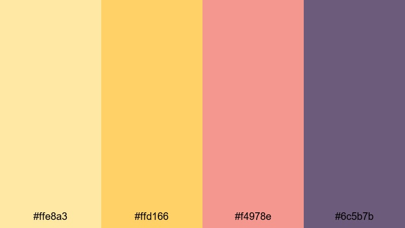 honey drift daydream supernova color palette with hex codes