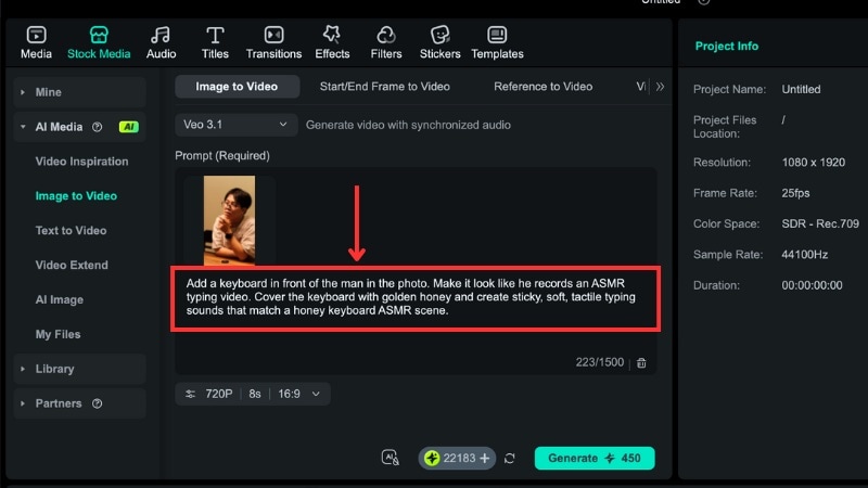 describe the honey keyboard video