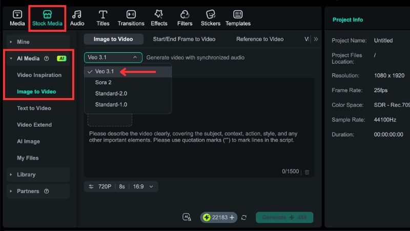 access image to video in filmora