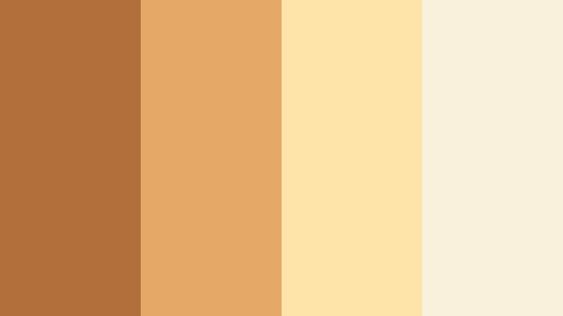honey oat morning warm amber brown color palette with hex codes