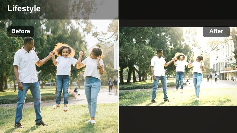 Honey-toned hazy moody lifestyle filter in a bedroom