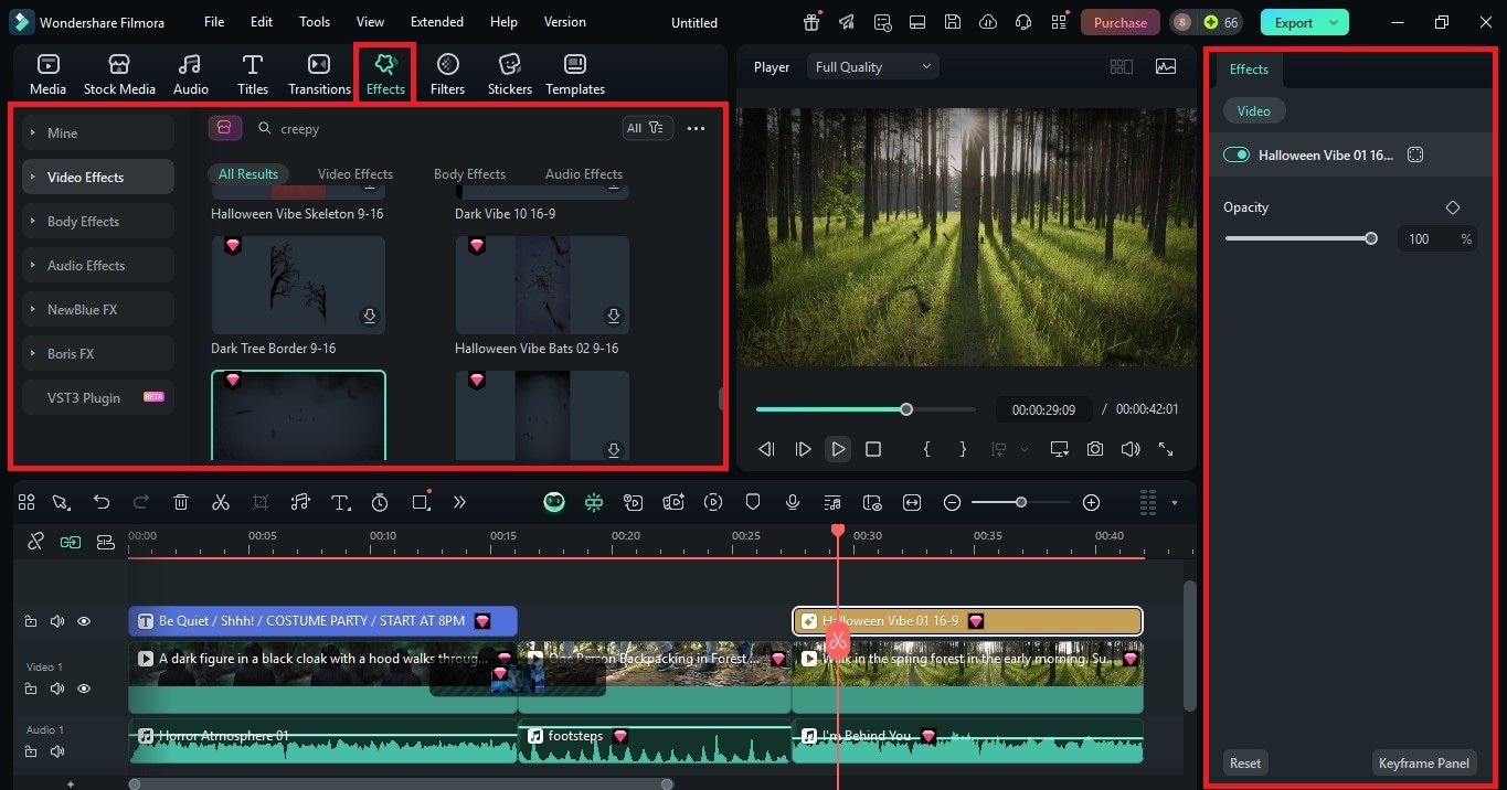 edit video with creepy effects