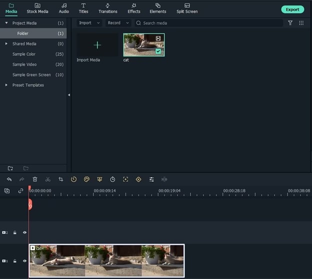 upload video on the filmora timeline