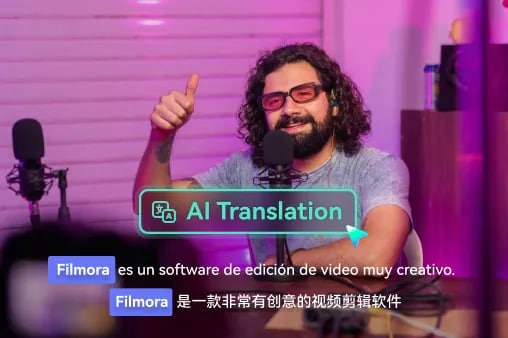 filmora ai translation feature