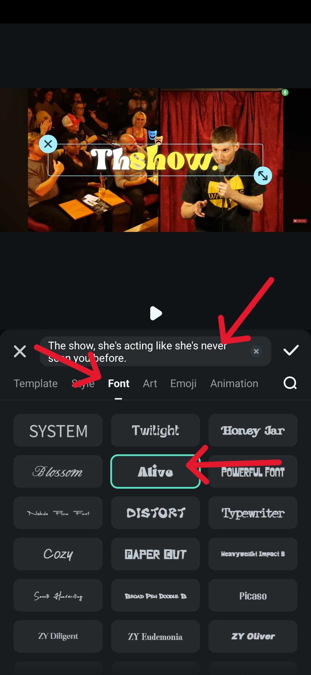 filmora mobile caption customization