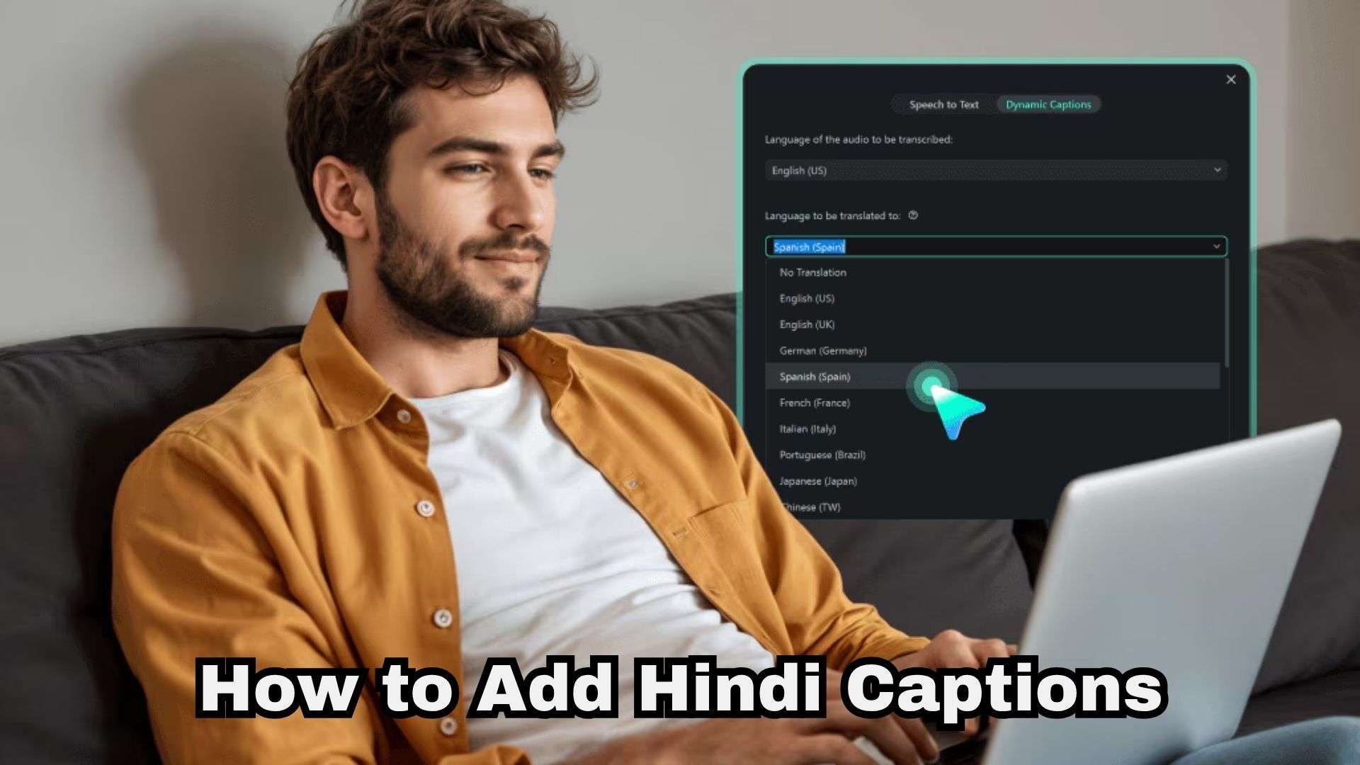 adding hindi captions tutorial