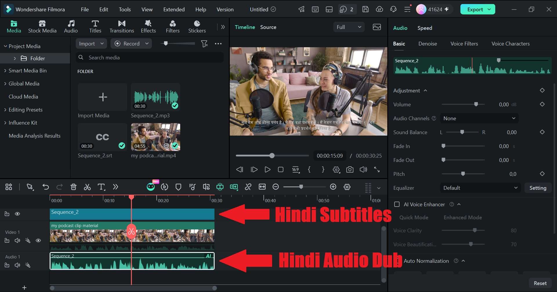 delete the hindi dub track