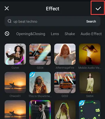 filmora mobile export motion blur photo effect