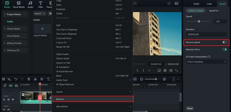 how to reverse video