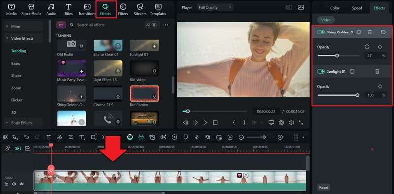 how to apply filmora video effects