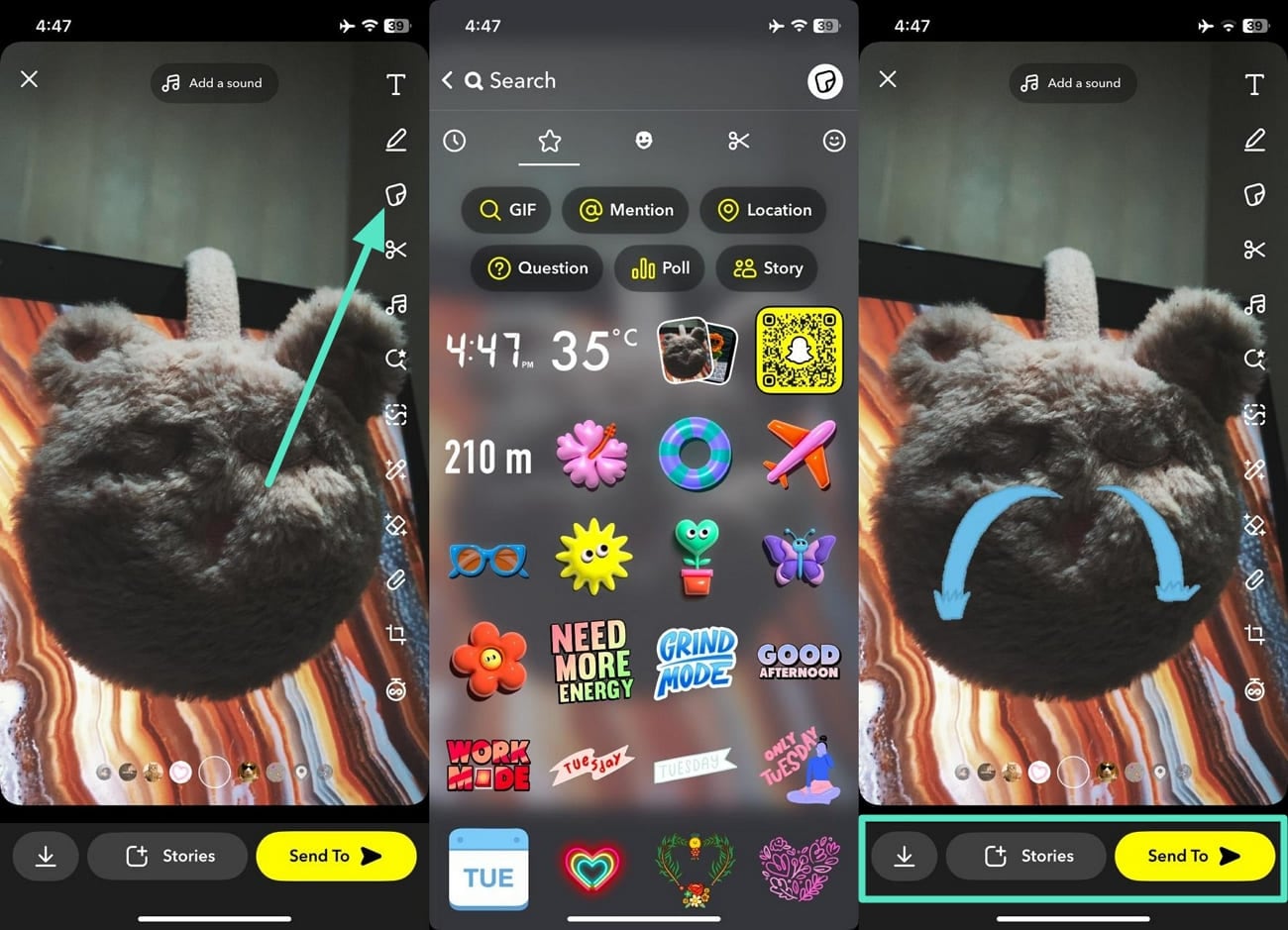 export sticker image on snapchat