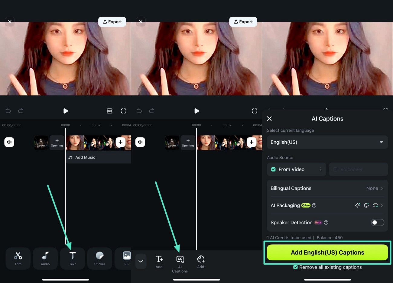 choose filmora app ai captions