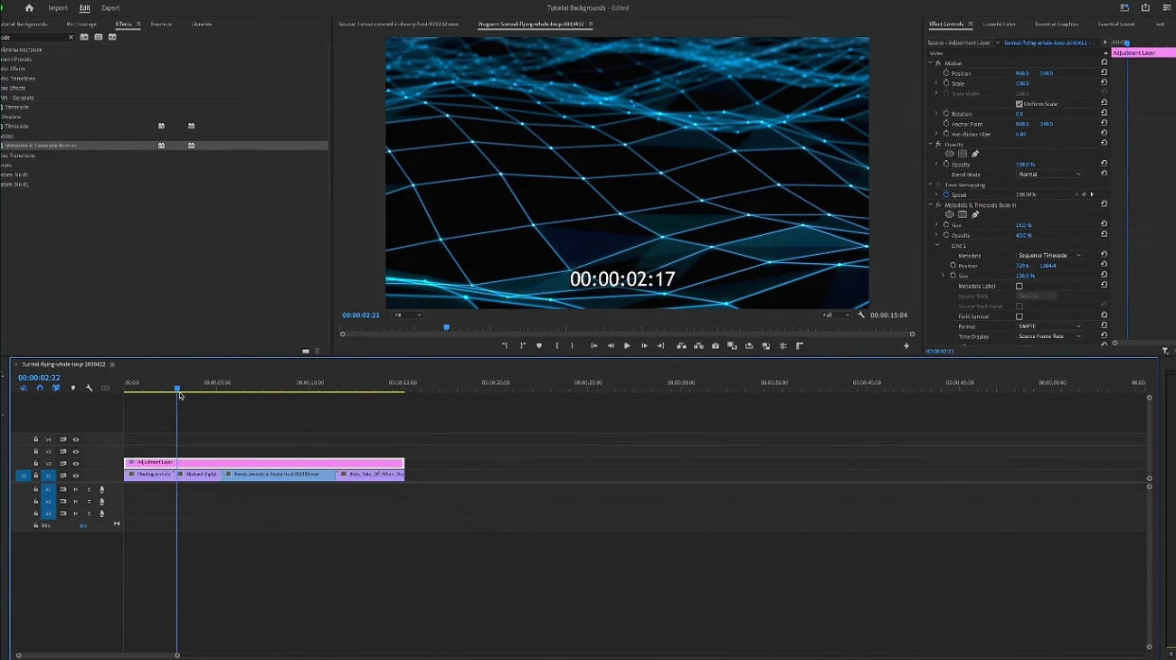 check added timecode premiere pro